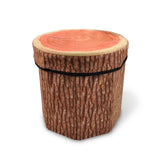 CHEFAN Fruit Storage Stool, Cute Folding Toy Box, Wood Stump Organizer for Cloth and Kids CHEFAN