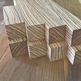 Zebrawood Wood Turning Blanks 1pc - 1-1/2" x 1-1/2" x 12" Cherokee Wood Products