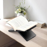 Book Stand for Reading - Solid Wood Book Holder for Open and Closed Books, Cookbook, Magazines, Textbooks (Redwood) Onzsiefa