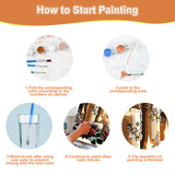 SENQAO Framed Paint by Numbers Kit for Adults Beginners with Wooden Easel, Christmas Candles Easy Paint by Number Kit with Frame, Watercolor Adult Paint by Number Framed Canvas 7.8x11.8inch SENQAO