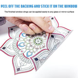 Mandala Designs Suncatcher Window Art Kit, 12 Pcs DIY Window Clings with MarkersYour Own Stained Glass Mandala Art Kit for for Home Decorations Perfect Hobby for Women, Elderly Gorofit