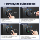 Grimtron Gun Safe for Multiple Pistols (1.71 cu. ft.) - Biometric Quick Access Handgun Safe 【Gun Rack & Gun Organizer】Home Pistol Safe Box, Fingerprint Gun Safe Storage with Backlit Keypad Grimtron