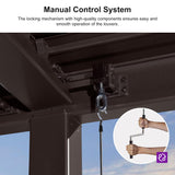 PURPLE LEAF 10' x 16' Louvered Pergola Outdoor Adjustable Louvre Shade Modern Patio Aluminum Pergola with Retractable Roof for Deck Backyard Garden Hardtop Gazebo PURPLE LEAF