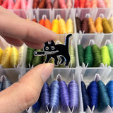 Black Cat Magnetic Needle Minder for Cross Stitch – Strong Needlepoint Holder, Embroidery Sewing Magnet – Secure & Decorative Needle Minders for Stitching & Crafting (Cat) Amesuspes