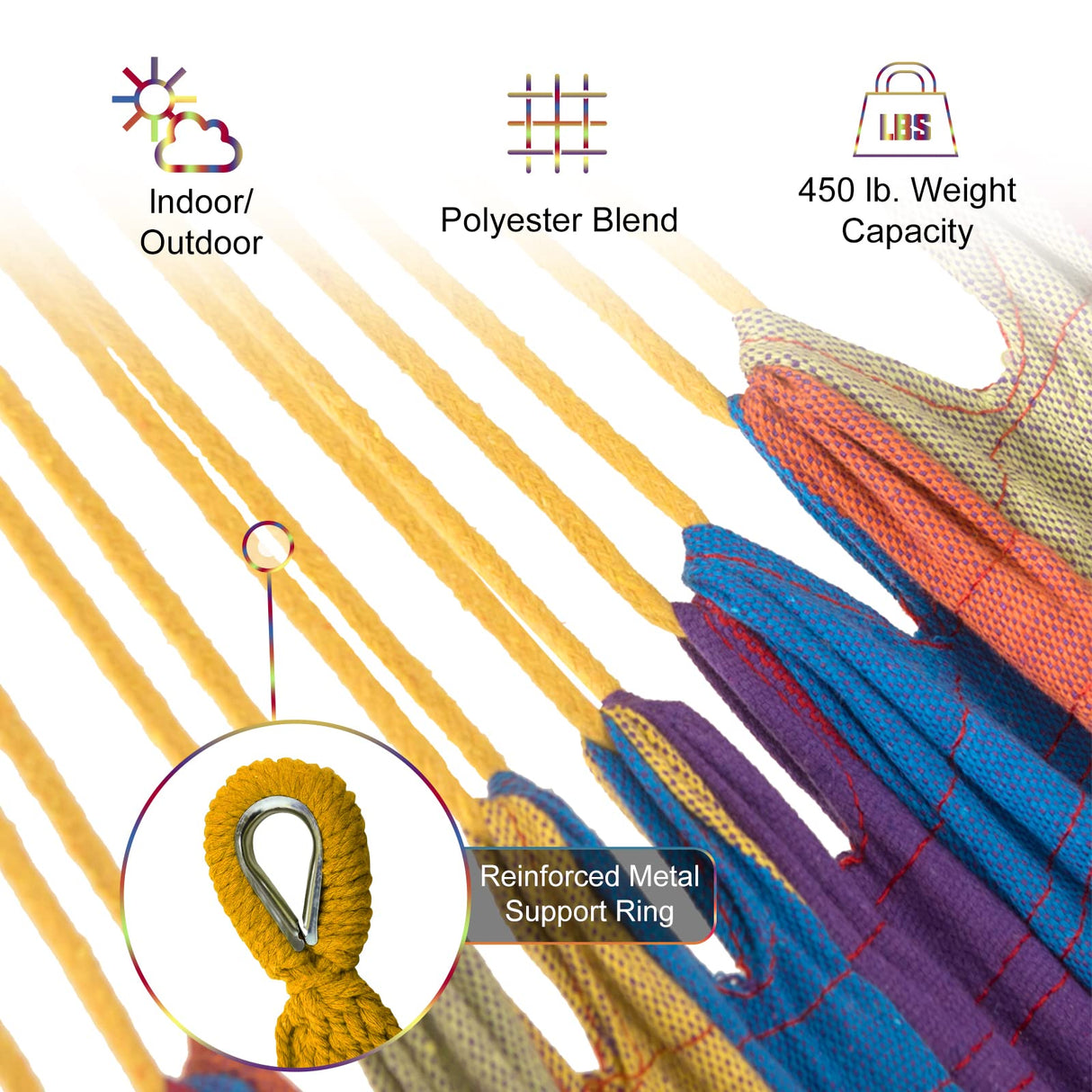 SZHLUX Double Hammock with Stand Included 450lb Capacity Steel Stand, Premium Carry Bag Included and Two Anti Roll Balance Beam SZHLUX