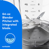 nutribullet SmartSense Blender Combo, 5-speed blender, 1400 Watt Gunmetal Gray NutriBullet