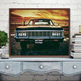 HONGJIE 5D DIY Diamond Art Painting Kit Supernaturall Car 16X12 inches Round Full Drill Crystal Rhinestone Embroidery Cross Stitch Arts Craft for Home Wall Decor Gift. Hongjie