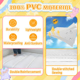 Inflatable White Bounce House for Kids,12x10x10ft Inflatable Bounce House with Ball Pit & Blower,Indoor/Outdoor PVC Jumping Bouncy Castle for Kids Birthday Party, Wedding, Backyard Yiersanwin