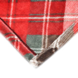 HOMRITAR Ultra Soft Throw Blanket with Plaid, Cozy Flannel Fleece Luxury Blanket for Bed, Sofa and Couch (50 x 60 inch, Red) HOMRITAR