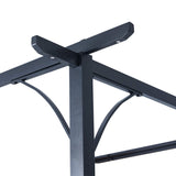 ABCCANOPY Patio Pergola 11x11 - Outdoor Sun Shade Canopy with Retractable Roof for Garden Porch Backyard (Gray) ABCCANOPY