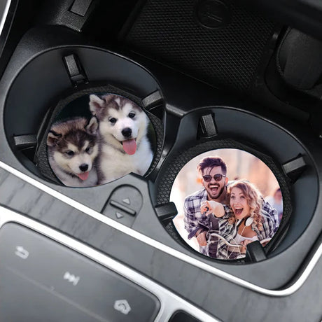 48 PCS Sublimation Coasters Blanks Bulk, 2.75 in Circular Opening Blanks Sublimation Car Coasters for Sublimation DIY Crafts Painting Heat Transfer OKBA