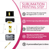 Cupoita Sublimation Pens Blank No Clip With Shrink Wrap,Heat Transfer Sublimation Ballpoint Pen, Aluminum Customized Pen, Personalized Pen For Christmas Diy Office School Stationery Supplies (10 Pack) Cupoita