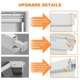 Persilux No Drill No Tools 100% Blackout Roller Shades for Windows,Linen Fabric Cordless Roller Blinds,Custom Blinds for Home,Bedroom,Living Room,White-Blackout,Custom Size Persilux