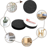 Yelanon Felt Furniture Pads -182 Pcs Premium Felt Pads for Chair Legs Furniture, Floor Protectors for Hardwood Floors, Black Yelanon