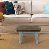 dwellington Farmhouse Wood Step Stool Bedside Stool Samll Rustic Plant Foot Stool for Bathroom, Kitchen, Bedroom dwellington