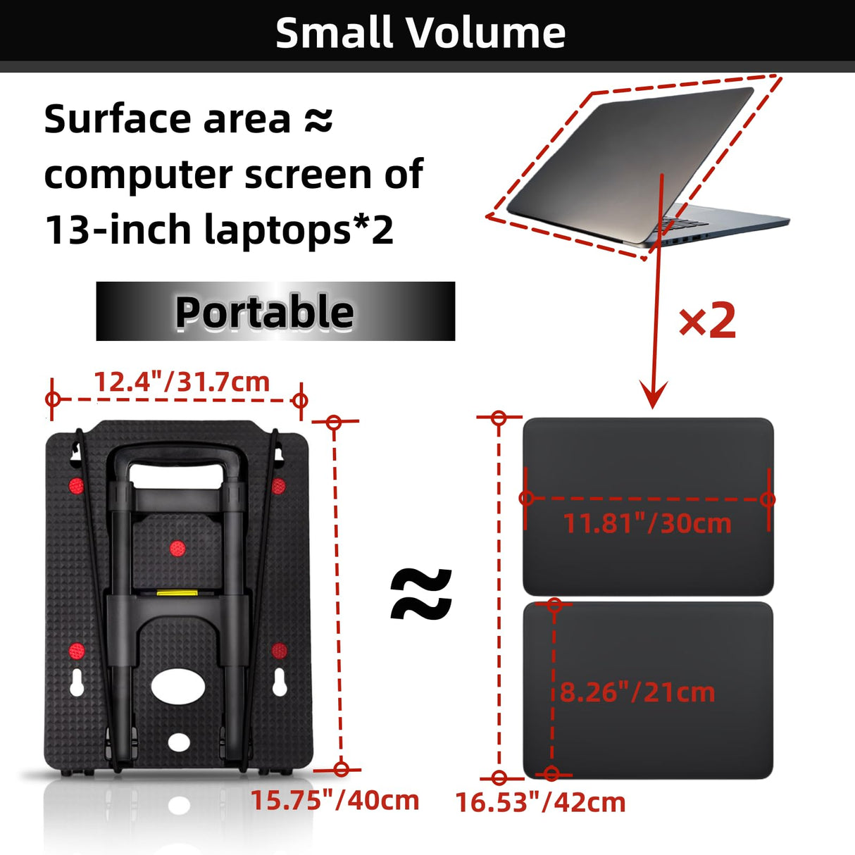 GtIiFmTe Folding Hand Truck, Lightweight Hand Truck Dolly Foldable,Luggage cart with 4 Rotate Wheels, Utility Cart with Adjustable Handle,Collapsible Dolly for Moving Travel Shopping Airport Office GtIiFmTe