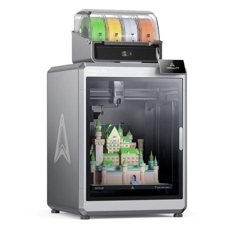 Creality K2 Plus Combo 3D Printer, Multicolor Printing with 16 Colors, 600mm/s High-Speed Printing, Dual AI Cameras for Monitoring, Full-Auto Leveling, Large Build Volume 350×350×350mm Creality