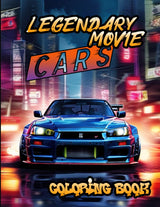 Legendary Movie Cars Coloring Book: Unleash Creativity with Legendary Movie Cars - A Fun and Engaging Coloring Book for Kids Teens and Adults ... patterns for car enthusiasts! Tuning car art WoodArtSupply