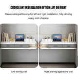 Floating Dressing Table with Drawers, Wooden Laptop Computer Desk,Space Saving Makeup Vanity Storage Cabinet,Wall Mounted Nightstand Bedside Table for Bedroom Living Room(80x40cm(31x16inch), B) SUZEPER