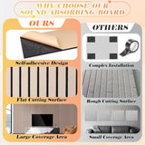 12 Pack Large Acoustical Wall Panels, Sound Proof Panels for Wall, 16 x 12 x 0.4 Inches Self-Adhesive Acoustical Soundproof Panels,Acoustic Treatment for Home Office Recording Studio Camel laapee