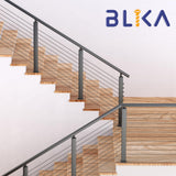 BLIKA 60 Pack 1/8" Black Stainless Steel Invisible Receiver and Swage Stud End for Cable Railing, Deck Stair Threaded End Fitting for Wood & Metal Post, Black Cable Railing Hardware BLIKA