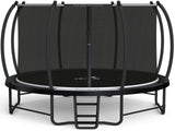 BCAN Trampoline 8FT 10FT 12FT 14FT 15FT 16FT Recreational Trampoline with Enclosure for Kids Adults, ASTM Approved, Outdoor Trampoline with Ladder for Kids BCAN