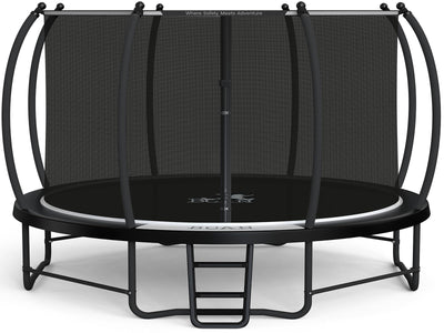 BCAN Trampoline 8FT 10FT 12FT 14FT 15FT 16FT Recreational Trampoline with Enclosure for Kids Adults, ASTM Approved, Outdoor Trampoline with Ladder for Kids