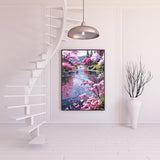 5D Diamond Painting Kits for Adults Beginners,Flower Lake Diamond Art Kit,DIY Full Round Drill Diamond Dot Gem Art Kits for Adults,Home Wall Decor 11.8x15.7 Inch Acelii