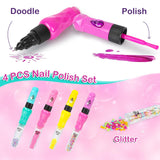 Kids Nail Polish Set for Girls - Nail Art Kit for kids Ages 7-12 - Girl Gifts - Non Toxic Nail Polish,Girls Stuff for Spa,Makeup,Manicure - Birthday Gifts for Girl Age 6 7 8 9 10-12 Years old Combaybe