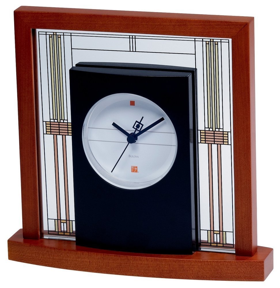 Bulova B7756 Willits Frank Lloyd Wright Table Clock Bulova