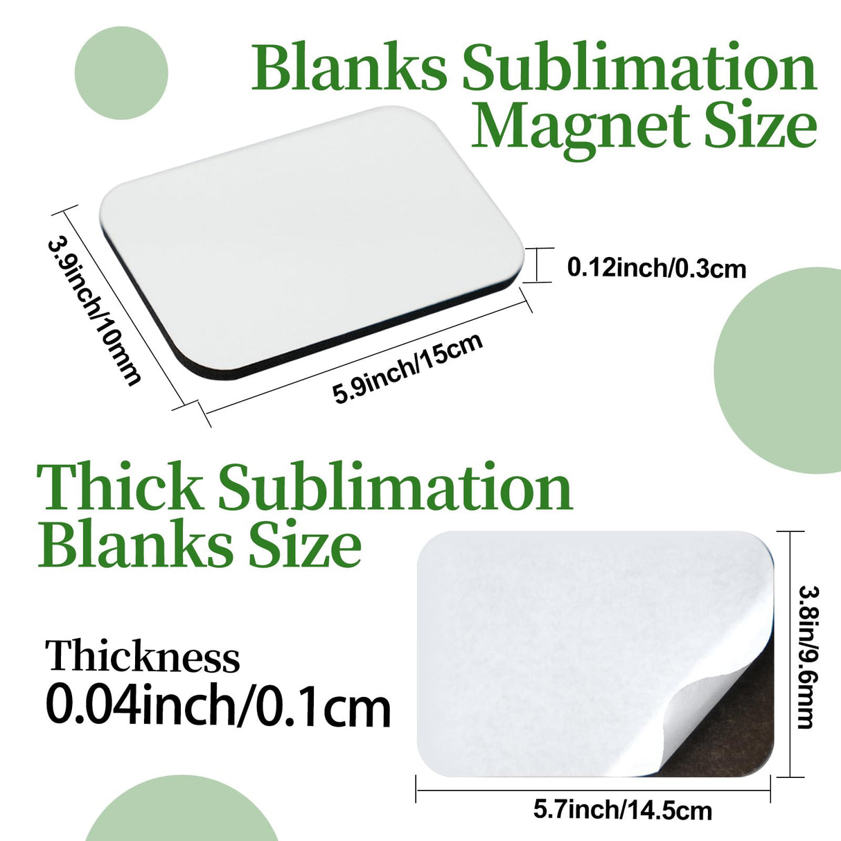 44 Pcs 4 x 6 Inch Thick Sublimation Blank Refrigerator Magnets Blanks Sublimation Magnet with 22 Pcs Fridge Magnets 22 Pcs Large Rectangle Blanks for Kitchen Microwave Oven Office Decor Supplies SENONAPO