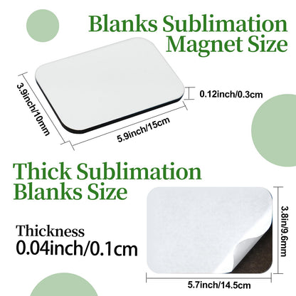 44 Pcs 4 x 6 Inch Thick Sublimation Blank Refrigerator Magnets Blanks Sublimation Magnet with 22 Pcs Fridge Magnets 22 Pcs Large Rectangle Blanks for Kitchen Microwave Oven Office Decor Supplies