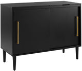 Crosley Furniture Everett Media Console and Record Player Stand with Storage for Vinyl Records, Matte Black Crosley Furniture