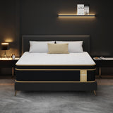 LETMOON Queen Size Foam and Spring Hybrid Mattresses, 14 Inch Medium Firm Mattress in a Box with Individual Pocket Coils, Edge Supportive, CertiPUR-US Certified, White LETMOON