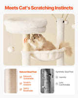 VEVOR Large Cat Tree with Litter Box Enclosure, 54.33 inches Tall, 2-in-1 Cat Tower, Multi-Level Cat Condo Furniture with Perches, Sisal Scratching Posts, Hammock, Big Kittens House for Indoor Cats VEVOR