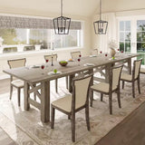 Garvee Wood Farmhouse Dining Table for 6-8, Heavy Duty Large Kitchen Table, 70.87" Long Rectangular Dining Room Tables with Strong Legs, Thickness Tabletop, for Big Family, Dinette, Rustic Gray Garvee