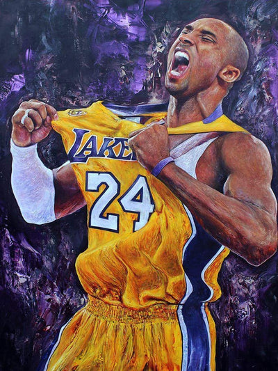 MaiYiYi Basketball Star Diamond Painting by Numbers, 5D Full Round Drill Basketball Enthusiast Diamond Art Dots Kit, Star Paint with Gems for Adult Beginners Wall Decor (16X12 inches)