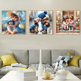 NEGEKFKX 3 Pack Girl Diamond Art Kits for Adults Beginners,Animal Dog Diamond Painting Kits for Adults,5D Full Drill DIY Diamond Dot Gem Art Kit Wall Home Decor Arts Craft 12x12 inch NEGEKFKX