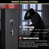 Omethey 4-5 Gun Safe, Gun safes for Home Rifle and Pistols, Quick Access Rifle Safes for Shotguns, Gun Cabinets with Adjustable Racks, Large Space Storage Gun Cabinet Omethey