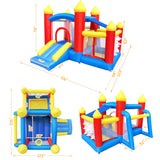 Baralir Inflatable Bounce House for Kids 3-6, Toddler Jumper with Slide and Ball Pit Water Pool(with Sun Cover), Perfect for Outdoor Indoor Kids Party - Blower Included Baralir