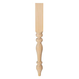 CAROLINA LEG CO. Slim Chunky Pine Island Table Legs - Solid Wood - Country Style - Dimensions: 3.5" x 34.5" CAROLINA LEG CO.