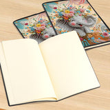 DCIDBEI Diamond Painting Notebook A5 Blank Diamond Art Notebooks Diamond Painting Elephant Flower Anime Notebook Writing Hardcover Diary Sketchbook Diamond Painting Note Book Christmas DCIDBEI
