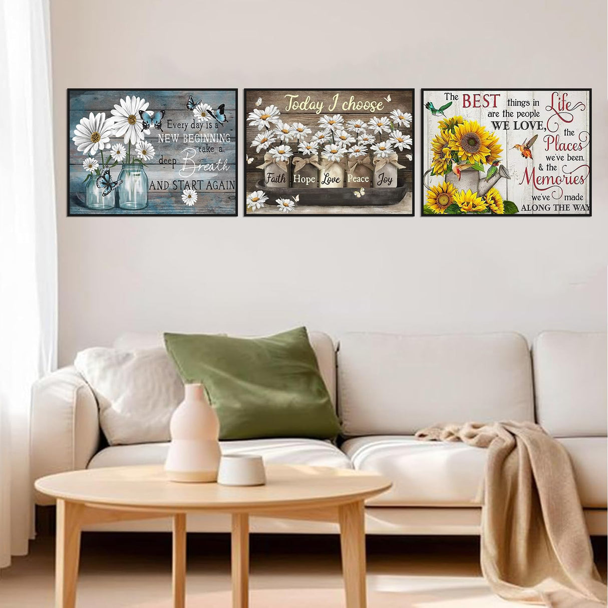 Diamond Art Kits for Adults - 3 Pack Inspirational Diamond Painting Kits for Adults, 5D Round Full Drill Vase Gem Art, Paint by Diamonds Pictures DIY Crafts Kits 16x12inch Axquilon