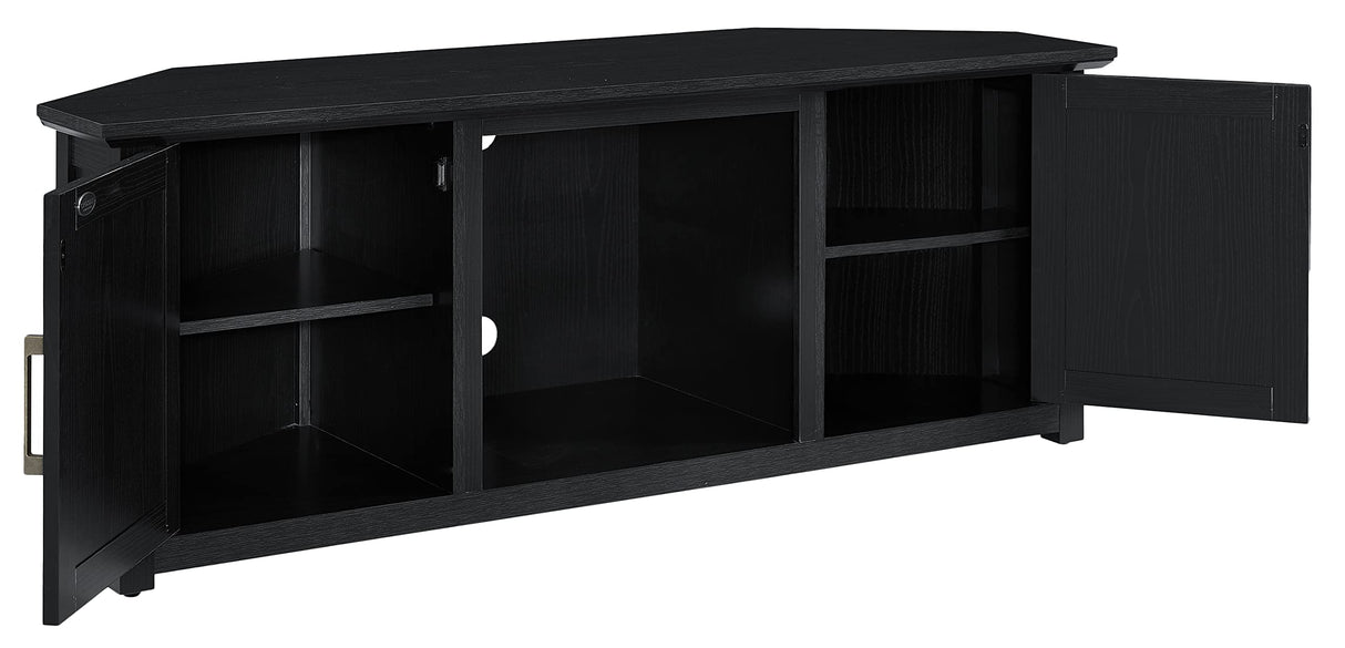 Crosley Furniture Camden Corner TV Stand for 65+ inch TVs, Entertainment Center with Storage Shelves, Black Crosley Furniture