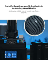 Inslogic 3D Printer Resin, Standard Pro Resin 405nm UV-Curing 3D Resin for LCD/DLP/SLA 3D Printing, High Precision & Low Shrinkage & Fast Curing (Dark Gray, 1kg) Inslogic