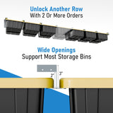 HANDT Overhead Garage Storage Rack, Connectable Heavy Duty Metal Ceiling Rails for Garage Storage Organization Shelving System, Supports Up to 6 Bins, 4 Sets Gray HANDT