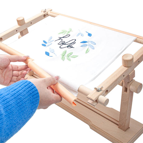 Lampstop Embroidery Hoop Stand Hands Free Embroidery Frame Rotated Cross Stitch Stand for Stitching Sewing Craft (Rotated Cross Stitch Stand) Lampstop