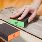 Romeda 8-Pack Sanding Sponge, Four Grits Per Pack 60/80/120/220, Washable and Reusable Handmade Sandpaper Block, Drywall Sandpaper Blocks for Wooden Drywall Sheetrock and Metal Glazing Romeda