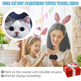 40PCS Sublimation Blanks Car Coasters,Sublimation Coasters Blanks 2.75 Inch/5mm Thicker Circular for Thermal Sublimation DIY Crafts Painting Heat Transfer Car Cup Coasters LeucSuiok