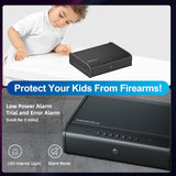 PINEWORLD Biometric Gun Safe For Handgun, Pistol Safe With Fingerprint Backlit Keypad, Quick Access Handgun Safe for Firearm, Gun Lock Box With Interior Light Cable For Nightstand Car Large Size PINEWORLD